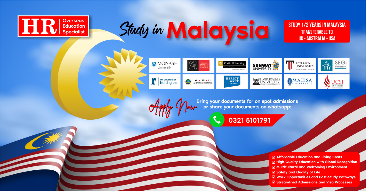 Study in Malaysia for Pakistani Students