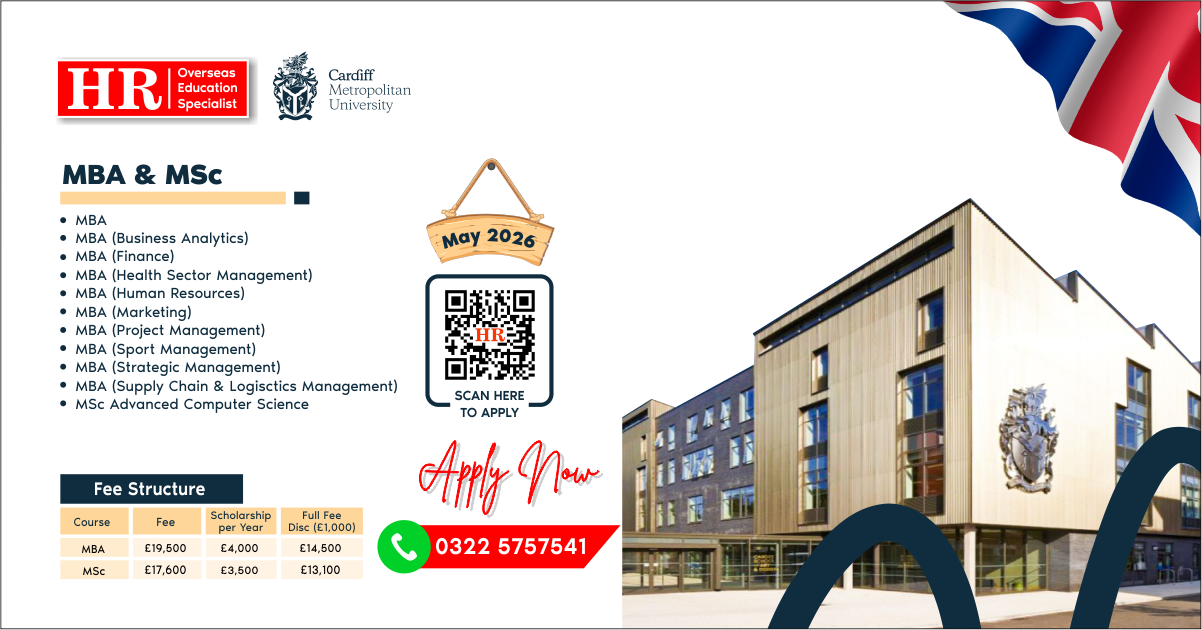 Cardiff Metropolitan University May 2026 Admissions