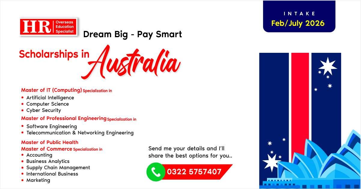 Scholarships for Pakistani Students in Australia